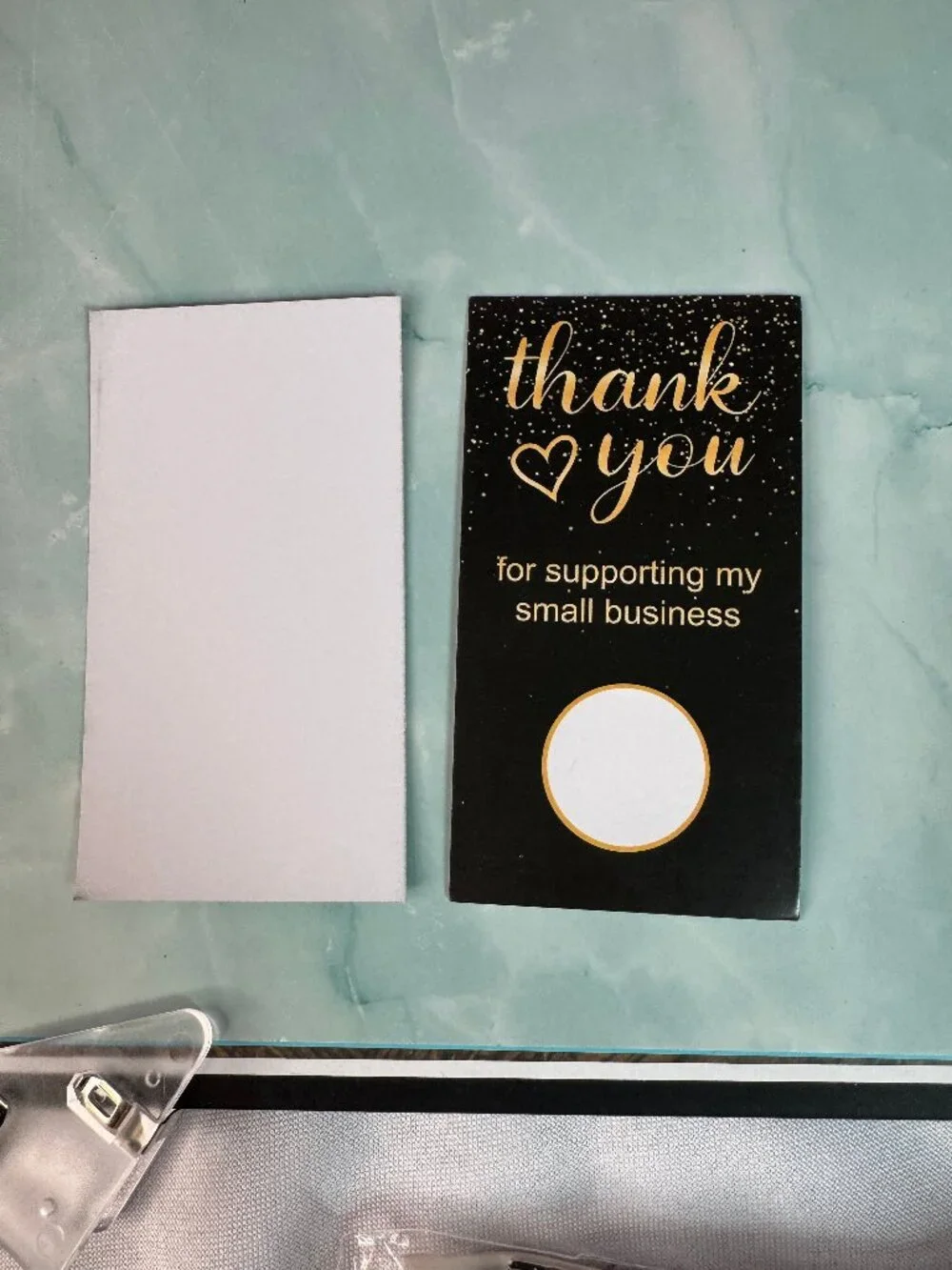 ★ 50 Scratch-Off Thank You Cards Discount Reveal Game Business Inserts